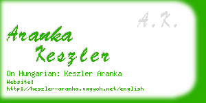 aranka keszler business card